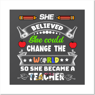 Teacher design shirt Posters and Art